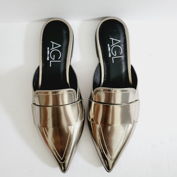 NEW AGL REI Leather Pointed Toe Mule - Picture 4 of 8